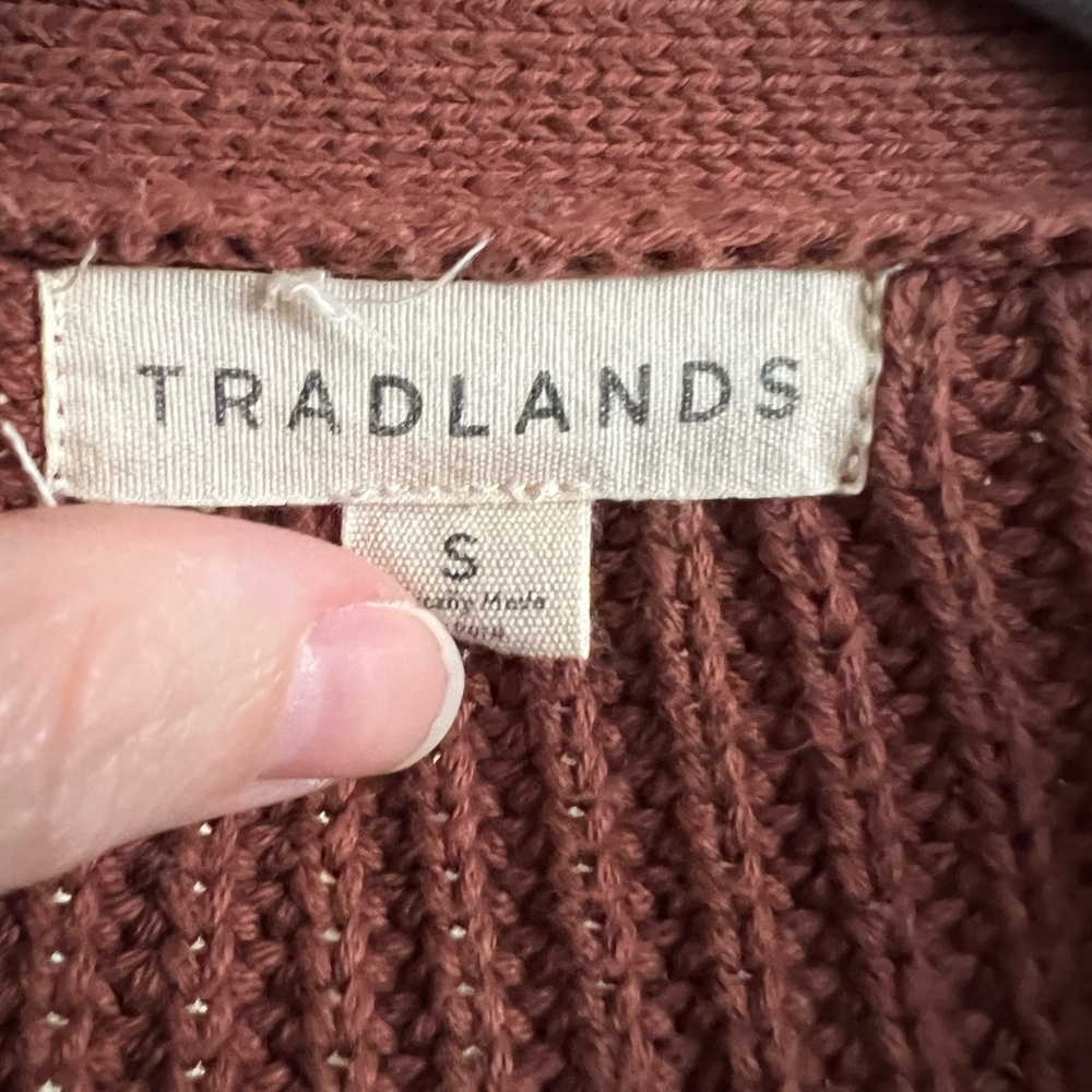 Tradlands Cardigan Sweater in Plum - Picture 6 of 10